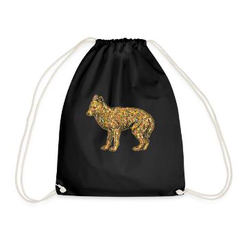 Coyote Geometric - Drawstring Bag - black - Front