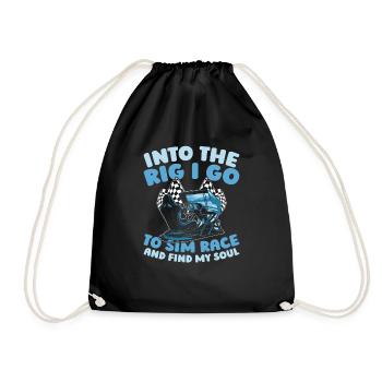 Sim Racing - Drawstring Bag - black - Front