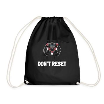 Sim Racing - Drawstring Bag - black - Front