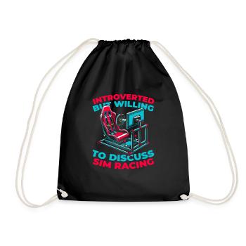 Sim Racing - Drawstring Bag - black - Front