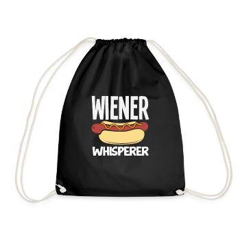 Viennese Whisperer Hot Dog Lover - Drawstring Bag - black - Front