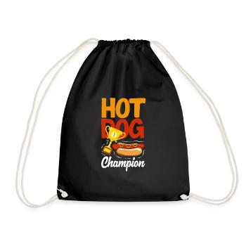 Hot Dog Champion Witzig Für Grillfans - Turnbeutel - Schwarz - Vorne