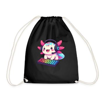 Gamesolotl Axolotl PC Gaming Gamer Lecteur vidéo - Sac de sport léger - noir - Devant