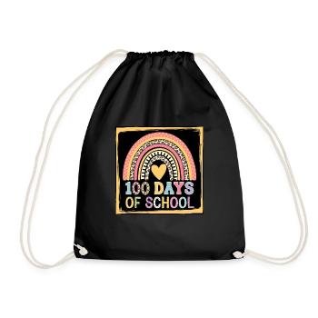100 jours à l’école Enseignant enfants et garçons - Sac de sport léger - noir - Devant