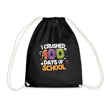 100 jours à l’école Enseignant enfants et garçons - Sac de sport léger - noir - Devant
