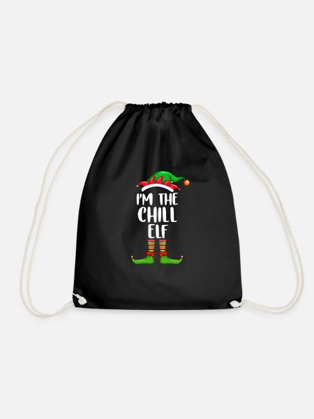 I'm The Chill Elf Shirt Matching Family Christmas - Turnbeutel - Schwarz