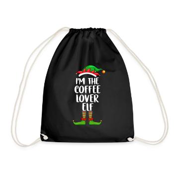 Je suis l’amoureux du café Chemise elfe assortie famille - Sac de sport léger - noir - Devant