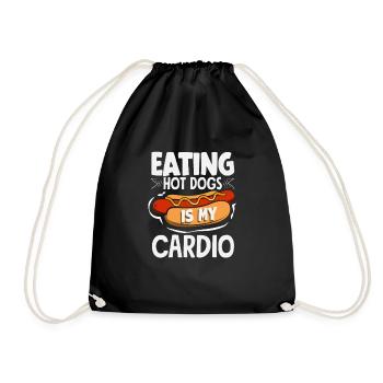 Hot Dog Love : la nourriture est mon plaisir cardio - Sac de sport léger - noir - Devant