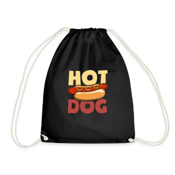 Delicious hot dogs for real connoisseurs - Drawstring Bag - black - Front