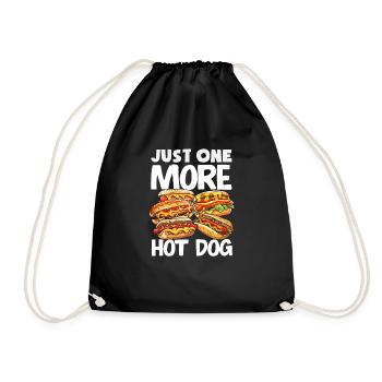 Just a hot dog lover design - Drawstring Bag - black - Front
