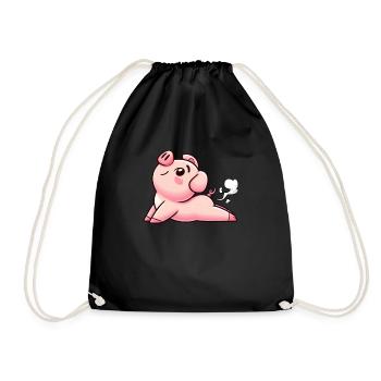 Yoga du cochon Méditation Inspiration Expiration Yoga - Sac de sport léger - noir - Devant