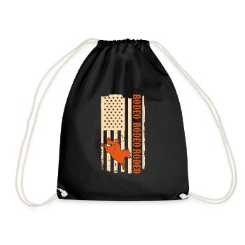 Rodeo Outfit Bull Riding - Drawstring Bag - black - Front