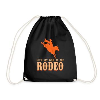 Rodeo Outfit Bull Riding - Drawstring Bag - black - Front