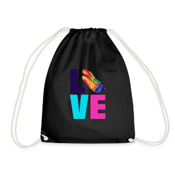 Love For Colorful Hot Dogs Design - Drawstring Bag - black - Front