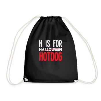 H comme Déclaration d’humour de hot-dog - Sac de sport léger - noir - Devant