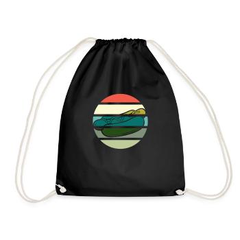 Design rétro amateur de hot-dogs - Sac de sport léger - noir - Devant