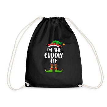 I'm The Cuddly Elf Shirt Matching Family Christmas - Turnbeutel - Schwarz - Vorne