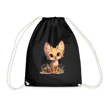 Servale Serval - Turnbeutel - Schwarz - Vorne