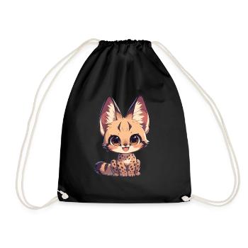 Servale Serval - Turnbeutel - Schwarz - Vorne