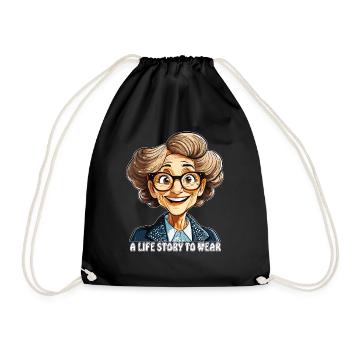 OLDER WOMAN A LIFE STORY TO WEAR - Drawstring Bag - black - Front