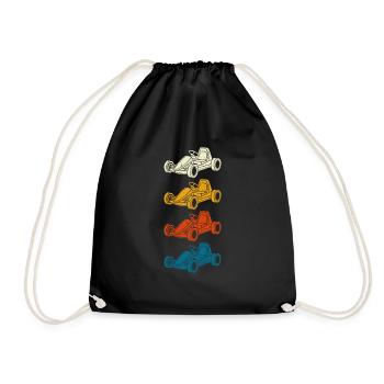 Go Kart Kart Driver Go Kart Racing - Drawstring Bag - black - Front