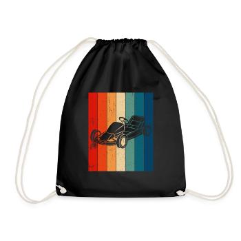Go Kart Kart Driver Go Kart Racing - Drawstring Bag - black - Front