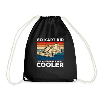 Go Kart Kart Driver Go Kart Racing - Drawstring Bag - black - Front