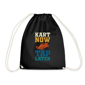 Go Kart Kart Driver Go Kart Racing - Drawstring Bag - black - Front