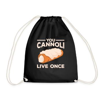 Cannoli Cannolo - Drawstring Bag - black - Front