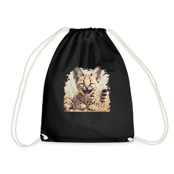 Servale Serval - Turnbeutel - Schwarz - Vorne