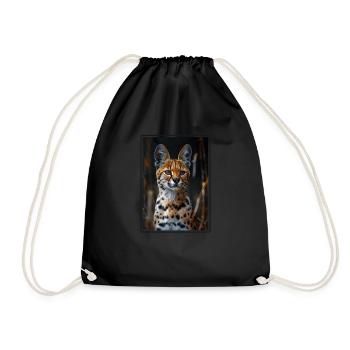Servale Serval - Turnbeutel - Schwarz - Vorne