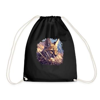 Servale Serval - Turnbeutel - Schwarz - Vorne