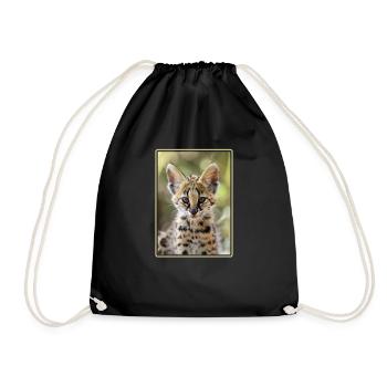 Servale Serval - Turnbeutel - Schwarz - Vorne