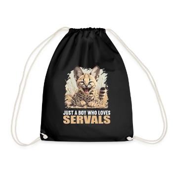 Servale Serval - Turnbeutel - Schwarz - Vorne