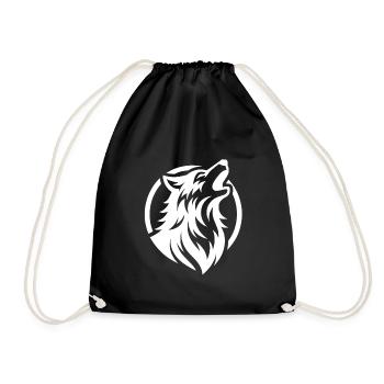 Le loup hurlant comme protecteur de la forêt - Sac de sport léger - noir - Devant
