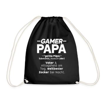Gamer Papa Papa Amateur de jeux vidéo PC - Sac de sport léger - noir - Devant