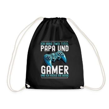 Gamer Papa Papa Amateur de jeux vidéo PC - Sac de sport léger - noir - Devant