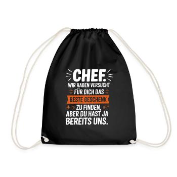 Chef Geschenk Wir Haben Versucht Das Beste - Turnbeutel - Schwarz - Vorne