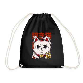 Maneki Neko Turbo Oma - Turnbeutel - Schwarz - Vorne