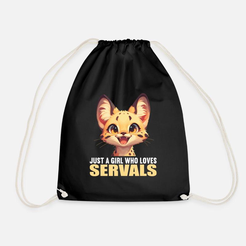 Servale Serval - Turnbeutel - Schwarz
