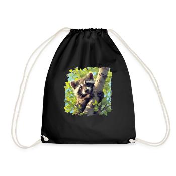 Ratons laveurs Raton laveur - Sac de sport léger - noir - Devant