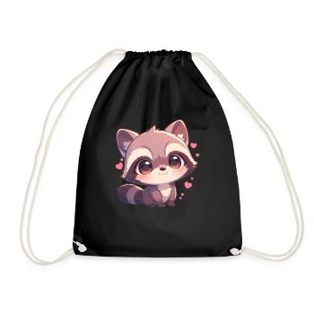 Ratons laveurs Raton laveur - Sac de sport léger - noir - Devant