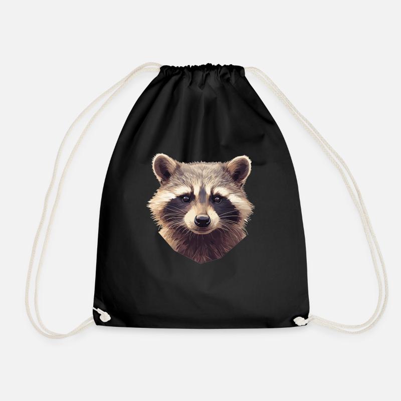 Waschbären Waschbär - Turnbeutel - Schwarz