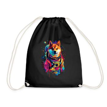 Shiba Inu - Turnbeutel - Schwarz - Vorne