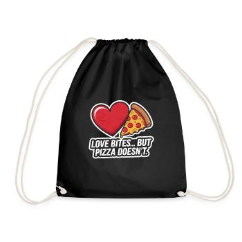 Pizza à la Saint-Valentin mieux que l’amour drôle - Sac de sport léger - noir - Devant