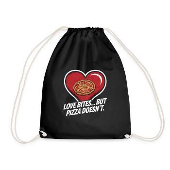 Pizza à la Saint-Valentin mieux que l’amour drôle - Sac de sport léger - noir - Devant