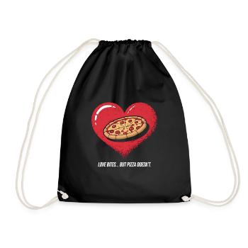 Pizza à la Saint-Valentin mieux que l’amour drôle - Sac de sport léger - noir - Devant