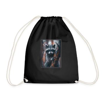 Ratons laveurs Raton laveur - Sac de sport léger - noir - Devant