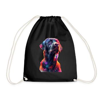 Labrador Retriever - Turnbeutel - Schwarz - Vorne