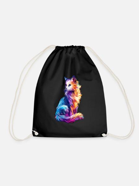Katze - Turnbeutel - Schwarz